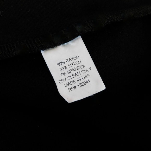 AMANDA UPRICHARD Black Open Back Bow Ponte Knit Dress Sheath Classic Large - Picture 12 of 13